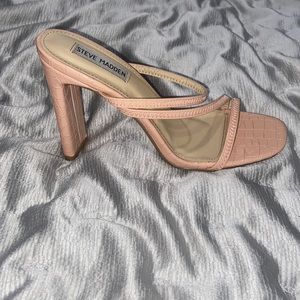 Baby pink snake skin- Steve Madden heels